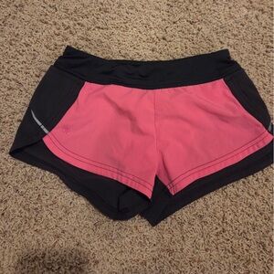 Girls Pink and Black Athletic Shorts